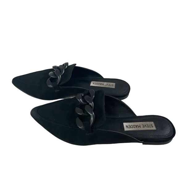 Steve Madden Women's Suede Slip On Slides Shoes Finn Model SZ/6M - Picture 5 of 16